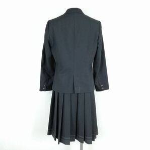 1円 ブレザー チェックスカート 上下4点セット 指定 M 冬物 学生服 石川小松商業高校 チェック（黒/グレー） 制服 中古 ランクC NA0681の画像2