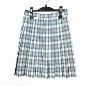 1 jpy school skirt summer thing w60- height 51 check middle . high school pleat school uniform uniform woman used IN5213