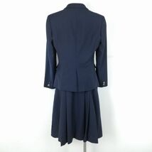 1円 ブレザー スカート 紐タイ 上下4点セット 指定 M トンボ 冬物 女子 学生服 大阪関西大学第一高校 紺 制服 中古 ランクC NA0744_画像2