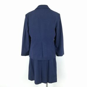 1円 ブレザー スカート 紐タイ 上下4点セット 大きいサイズ 冬物 女子 学生服 埼玉越谷東高校 紺 制服 中古 ランクC NA1016の画像2