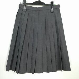 1円 スクールスカート 夏物 w66-丈57 チェック 中学 高校 プリーツ 学生服 制服 女子 中古 IN5461