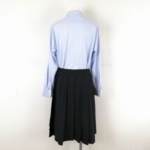 1円 ブラウス スカート 上下2点セット 指定 大きいサイズ 中間服 学生服 熊本千原台高校 ストライプ（白/水色） 制服 中古 ランクB NA0195_画像2