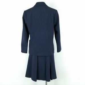 1円 ブレザー スカート 紐タイ 上下4点セット 冬物 女子 学生服 東京府中第六中学 紺 制服 中古 ランクC NA1341の画像2