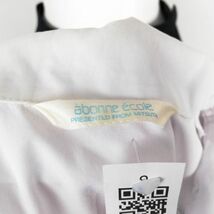 1円 セーラー服 スカート 紐タイ 上下3点セット 夏物 女子 学生服 熊本玉名中学 白 制服 中古 ランクC NA0484_画像6