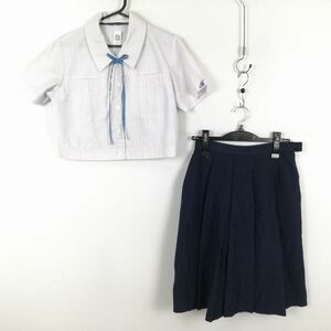 1 иен блуза юбка шнур Thai верх и низ 3 позиций комплект лето предмет женщина школьная форма Saga птица . средняя школа белый форма б/у разряд C EY3465