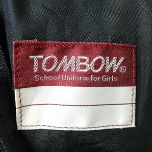 1円 セーラー服 スカート スカーフ 上下3点セット 160A 冬物 白3本線 女子 学生服 中学 高校 紺 制服 中古 ランクC NA0737の画像9