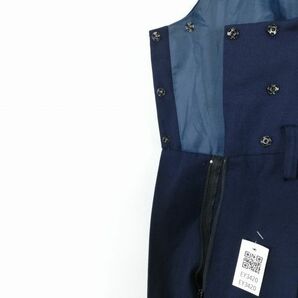 1円 ジャンパースカート バスト84 ウエスト72 冬物 女子 学生服 中学 高校 紺 制服 中古 ランクC EY3420の画像3