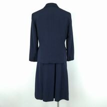 1円 ブレザー ベスト スカート 紐タイ 上下5点セット 指定 冬物 女子 学生服 兵庫琴丘高校 紺 制服 中古 ランクC NA1584_画像2