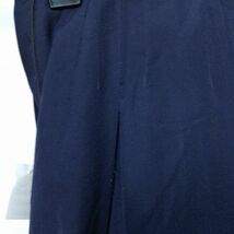 1円 スクールスカート 夏物 w63-丈57 紺 中学 高校 プリーツ 学生服 制服 女子 中古 HK6681_画像7