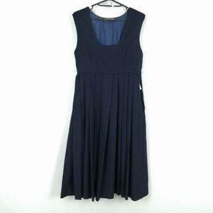 1円 ジャンパースカート バスト86 ウエスト76 冬物 女子 学生服 中学 高校 紺 制服 中古 ランク:C EY3575