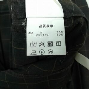 1円 スクールスカート 夏物 w63-丈59 チェック 中学 高校 プリーツ 学生服 制服 女子 中古 IN5743の画像5