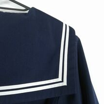 1円 セーラー服 上着 165A 大きいサイズ 特大 冬物 白2本線 女子 学生服 中学 高校 紺 制服 中古 ランクB NA1596_画像3