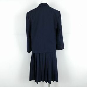 1円 ブレザー スカート リボン 上下4点セット 冬物 女子 学生服 中学 高校 紺 制服 中古 ランクC NA2008の画像2