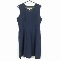 1円 ジャンパースカート バスト92 ウエスト76 冬物 女子 学生服 中学 高校 紺 制服 中古 ランク:B EY4114_画像1