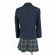 1円 ブレザー ミニスカート リボン 上下4点セット 富士ヨット 冬物 女子 学生服 兵庫川西明峰高校 紺 制服 中古 ランクC NA2002_画像2