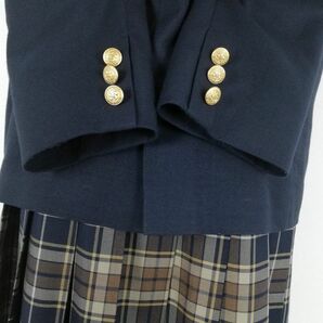 1円 ブレザー ミニスカート リボン 上下4点セット 指定 M 大きいサイズ 冬物 女子 学生服 東京昭和高校 紺 制服 中古 ランクC NA2288の画像3