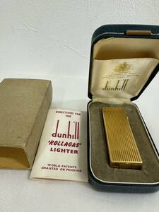 Dunhill ダンヒル ライター ゴールドカラー 箱付き　ガスライター　喫煙具