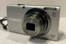 『7649』Canon デジタルカメラ PowerShot A2300 シルバー 光学5倍ズーム 約1600万画素 PSA2300(SL) キャノン 通電/動作確認済み_画像1