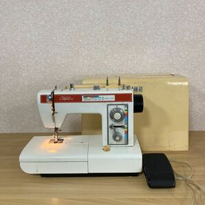 BROTHER ブラザー Compal EX ZZ3-B650 レトロミシン アンティークミシン 手工芸 ハンドクラフト 裁縫道具 裁縫 ペダル付き 4 シ 5731の画像1
