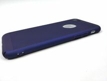 iPhone7/8/SE 2/SE 3用 メッシュ放熱カバー ハードケース 側面フル保護 ストラップ対応 ネイビー_画像3