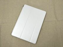 iPad 9.7 2017用 カバー PUレザー+ハードケース 三折 スタンド 薄型 ホワイト_画像1