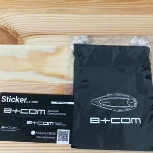 B+com 布巾着、ステッカーセット