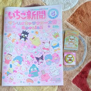 サンリオ　ウエハース 6 いちご新聞 5月号　付録　缶バッジ　コロコロクリリン