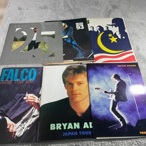 洋楽ロック　1986年〜 コンサート　JAPAN tourパンフレット　6冊まとめ売り　bryan adams FALCO Love comes to town