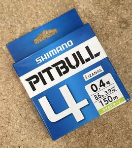 [新品] SHIMANO シマノ PITBULL 4 ピットブル 4 0.4号 150m（ライムグリーン） #PEライン #4ブレイド #X4 #アジング #豆イカ #エギング