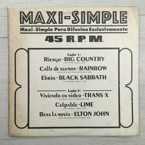 MAXI-SIMPLE PROMO アルゼンチン盤 BIG COUNTRY RAINBOW BLACK SABBATH ELTON JOHN　