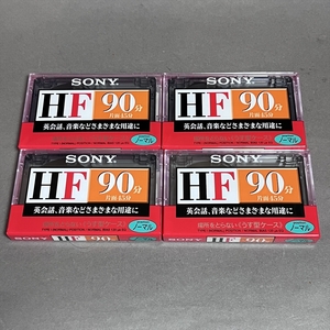 ◆ SONY ソニー カセットテープ HF90 ノーマル 型番C-90HFA 4本セット 未開封未使用長期保管品 ◆