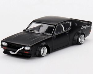 1/64　MINI-GT　日産 スカイライン ケンメリ リバティーウォーク　マットブラック　右ハンドル　MGT00655-R　★ MINI GT ミニカー ニッサン