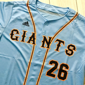 巨人 内海 哲也 adidas 製 ユニフォーム 水色 Jersey ビジター 東京 読売 ジャイアンツ NPB プロ 野球 好きに も アディダスの画像4