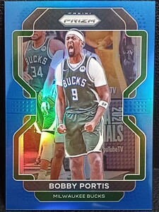 【9/199】2021-22 Panini Prizm Basketball Bobby Portis NBA ジャージナンバー Blue Bucks 