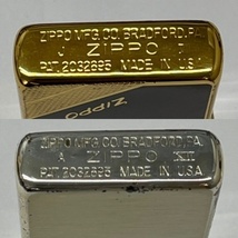 ◆◆【1円スタート】 ジッポ ZIPPO ライター 時計 2点セット　シルバー ゴールド×ブラウン 全体的に状態が悪い_画像10