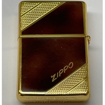 ◆◆【1円スタート】 ジッポ ZIPPO ライター 時計 2点セット　シルバー ゴールド×ブラウン 全体的に状態が悪い_画像2