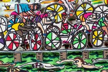 ジェームス・リジィ『TRIATHALON 』3Dシルクスクリーン 版画 本 人 鉛筆 サイン350部限定_画像3