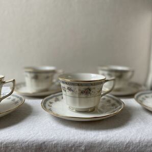 Noritake Ivory China アイボリーチャイナコーヒーカップ 5客セット 未使用品 カップ&ソーサー ノリタケ 箱付き の画像7