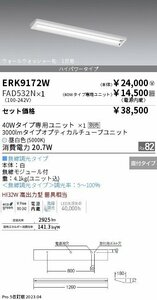 ◆遠藤照明 LEDベースライト 40Wタイプ ウォールウォッシャー形 直付形 3000lm 昼白色 ERK9172W＋FAD532N