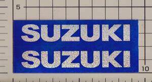 スズキ スパンコール ステッカー ２枚組 SUZUKI sticker Racing 青