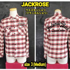 ★送料無料★ JACKROSE フランネルシャツ ジャックローズ ウエスタンシャツ size 3(Medium)