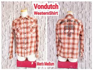 ★送料無料★ Vondutch シャツ ボンダッチ ウエスタンシャツ メンズ 長袖シャツ Medium