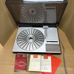 TA-635☆120サイズ☆ BEOGRAM 4004 Bang&Olufsen ターンテーブル レコードプレーヤー 説明書 替え刃 付属 通電確認のみ