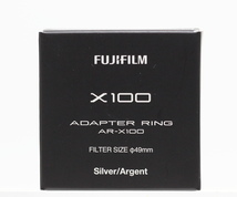 Y/【未使用新品】 富士フイルム(FUJIFILM) デジカメX100シリーズ用アダプターリング F AR-X100 シルバー / 2024年2月購入_画像1