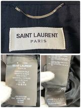 2015 エディ期◎SAINT LAURENT PARIS サンローランパリ セットアップ テーラードジャケット パンツ 金ボタン ブラック 黒 スリマン_画像6