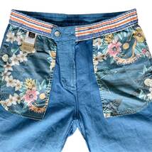 極美品 SCOTCH＆SODA AMSTERDAM スコッチアンドソーダ WARREN コットンリネンデニムテーパードイージーパンツ W32 アンクル丈_画像9