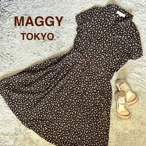 MAGGY TOKYO マギートウキョウ 花柄ワンピース 春夏ワンピース コットン 日本製 38