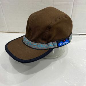 【KAVU カブー 】ストラップキャップ ブラウンUSA製M 1167-1433-2帽子 2404oki K