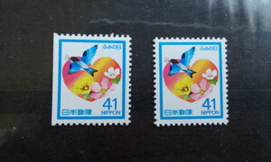 記念切手★未使用★ ふみの日 1990年 はばたく想い 41円切手 2種セット 送料63円～
