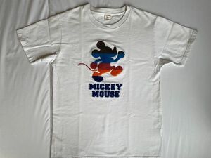 Tシャツ 半袖 白 半袖Tシャツ ビッグロゴ TシャツM コットン　ディズニー　ミッキーマウス　mickey トップス　ウェア　M